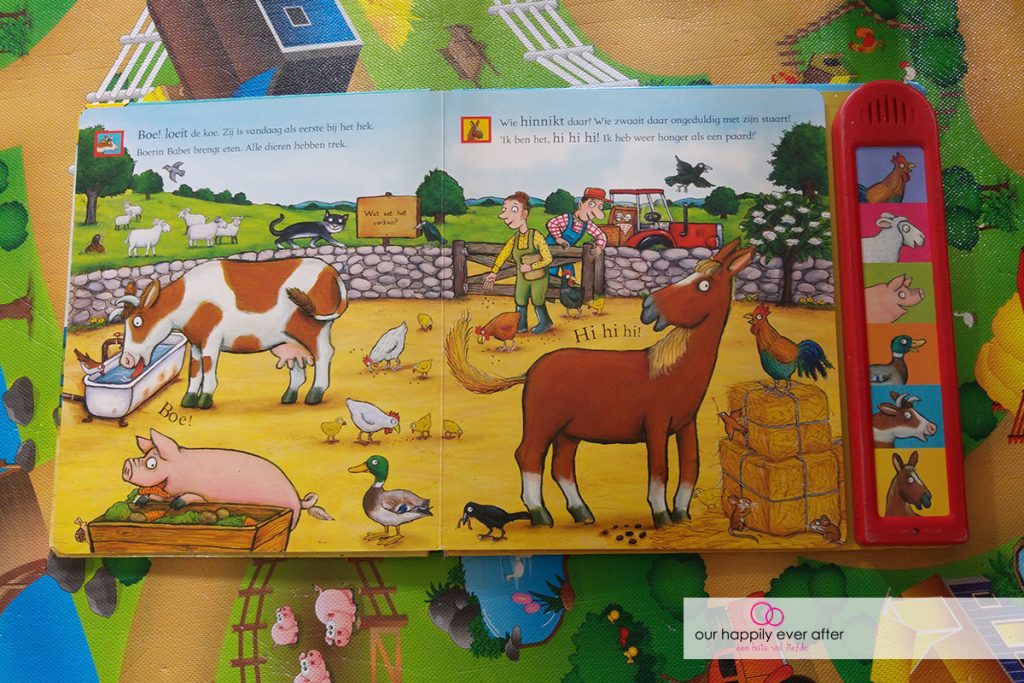 Boek met geluidjes: Wat hoor jij op de boerderij? #voorleesvrijdag