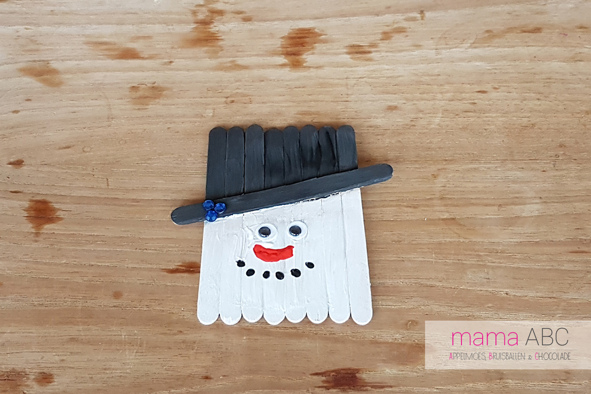 sneeuwpop kerstversiering maken mama abc mamaabc blog