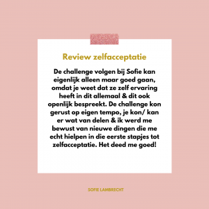 5 dagen zelfacceptatie gratis challenge van Sofie Lambrecht