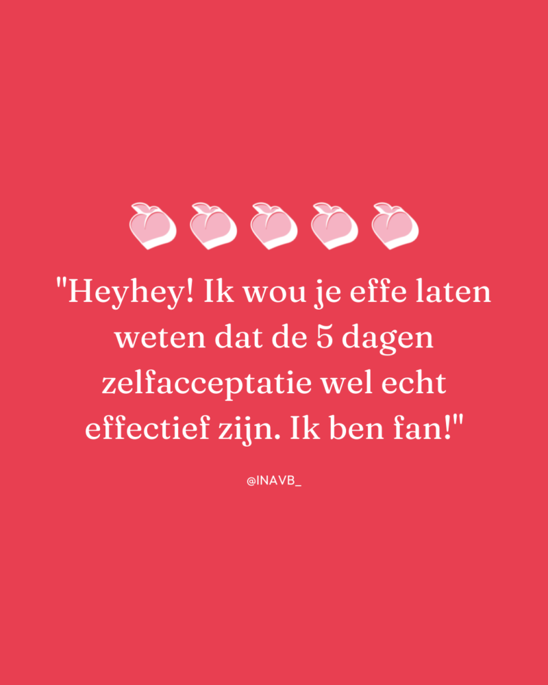 Review Zelfacceptatie challenge - Sofie Lambrecht - Selfie Love