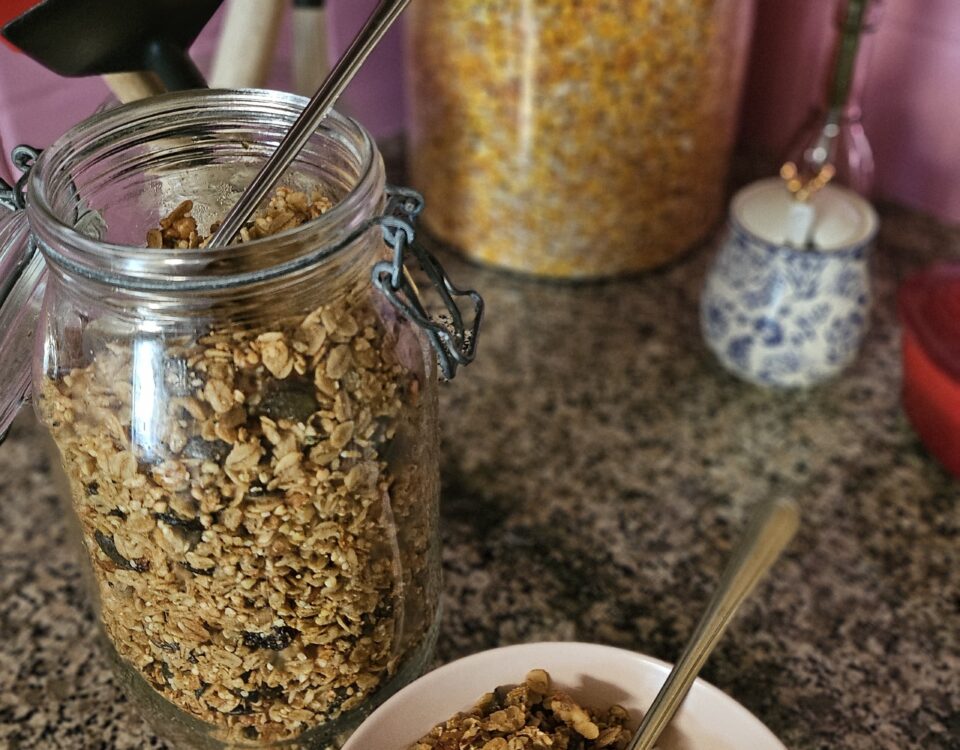 Zelfgemaakte home made granola