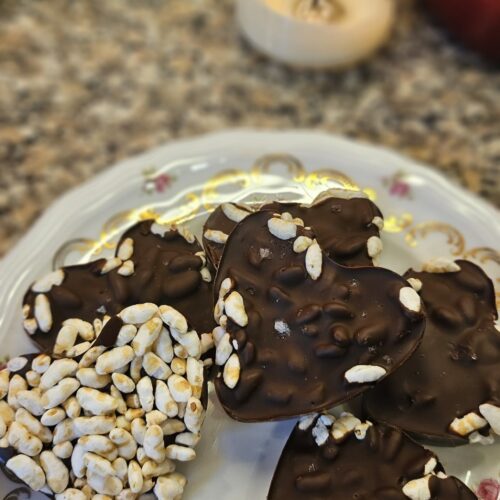 rijstwafels met chocolade